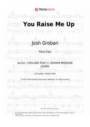 Sheet music, chords Josh Groban - You Raise Me Up