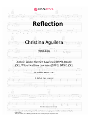 Sheet music, chords Christina Aguilera - Reflection