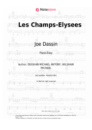 Sheet music, chords Joe Dassin - Les Champs-Elysees