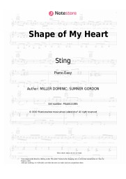 Sheet music, chords Sting - Shape of My Heart