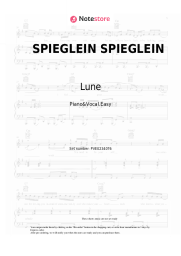 Sheet music, chords Lune, Milano - SPIEGLEIN SPIEGLEIN