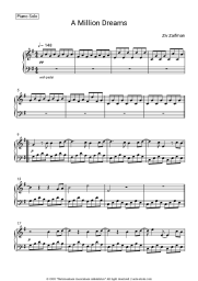 Sheet music, chords Ziv Zaifman - A Million Dreams