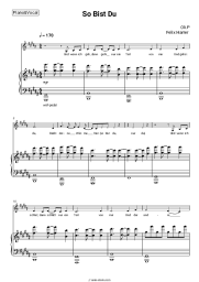 Sheet music, chords Oli.P, Felix Harrer - So Bist Du