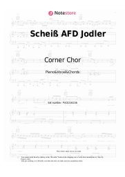 Sheet music, chords Corner Chor - Scheiß AFD Jodler