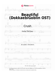 Sheet music, chords Crush - Beautiful (DokkaebiGoblin OST)