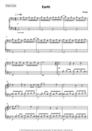 Sheet music, chords Mogli - Earth