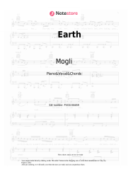 Sheet music, chords Mogli - Earth