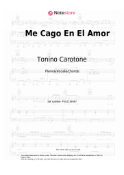 Sheet music, chords Tonino Carotone - Me Cago En El Amor