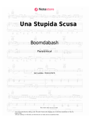 Sheet music, chords Boomdabash, Loredana Bertè - Una Stupida Scusa