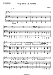 Sheet music, chords Sparks - Hospitality on Parade