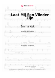 Sheet music, chords Emma Kok - Laat Mij Een Vlinder Zijn