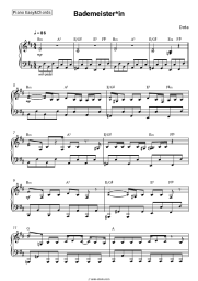 Sheet music, chords Dota - Bademeister*in