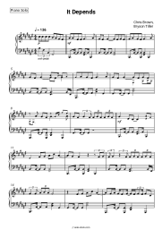 Sheet music, chords Chris Brown, Bryson Tiller - It Depends