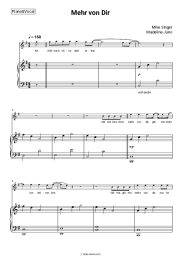 Sheet music, chords Mike Singer, Madeline Juno - Mehr von Dir