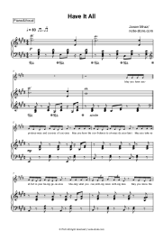 Sheet music, chords Jason Mraz - Have It All