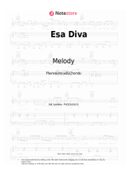 Sheet music, chords Melody - Esa Diva