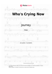 Sheet music, chords Journey - Who's Crying Now