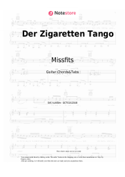 Sheet music, chords Missfits - Der Zigaretten Tango
