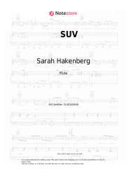 Sheet music, chords Sarah Hakenberg - SUV