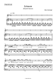 Sheet music, chords Max Giesinger - Zuhause (Akustik Version)