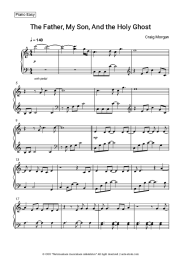 Sheet music, chords Craig Morgan - The Father, My Son, And the Holy Ghost