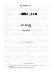 Sheet music, chords Luz Gaggi - Billie jean
