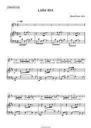 Sheet music, chords Alexa Feser - Liebe 404
