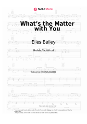 Sheet music, chords Elles Bailey - What’s the Matter with You
