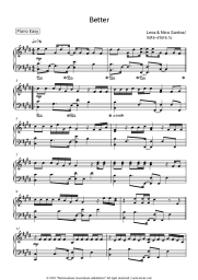 Sheet music, chords Lena, Nico Santos - Better