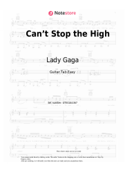 Sheet music, chords Lady Gaga - Can’t Stop the High
