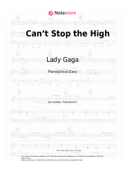 Sheet music, chords Lady Gaga - Can’t Stop the High
