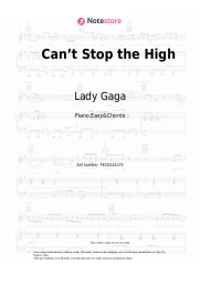 Sheet music, chords Lady Gaga - Can’t Stop the High