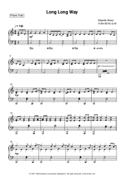 Sheet music, chords Mando Diao - Long Long Way