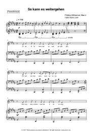 Sheet music, chords Philipp Dittberner, Marv - So kann es weitergehen