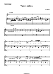 Sheet music, chords Unheilig - Wunderschön