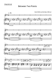 Sheet music, chords David Gilmour, Romany Gilmour - Between Two Points