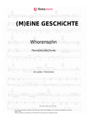 Sheet music, chords Whorensohn - (M)EiNE GESCHiCHTE