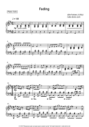 Sheet music, chords Alle Farben, ILIRA - Fading