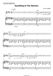 Sheet music, chords Lewis Capaldi - Something In The Heavens