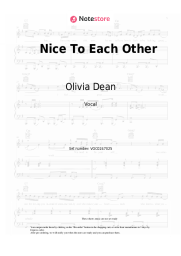 Sheet music, chords Olivia Dean - Nice To Each Other