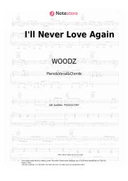 Sheet music, chords WOODZ - I'll Never Love Again