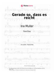 Sheet music, chords Ina Müller - Gerade so, dass es reicht