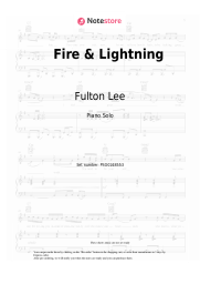 Sheet music, chords Fulton Lee, Karen Linette - Fire & Lightning