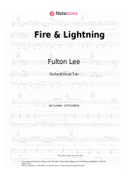 Sheet music, chords Fulton Lee, Karen Linette - Fire & Lightning