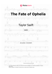 Sheet music, chords Taylor Swift - The Fate of Ophelia