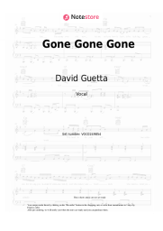 Sheet music, chords David Guetta, Teddy Swims, Tones and I - Gone Gone Gone
