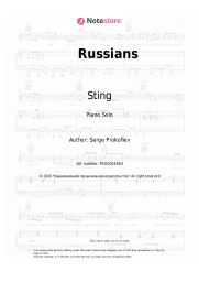 Sheet music, chords Sting - Russians