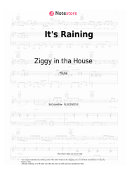 Sheet music, chords Ziggy in tha House - It's Raining
