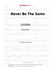 Sheet music, chords LAVINIA - Never Be The Same