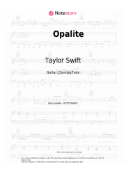 Sheet music, chords Taylor Swift - Opalite